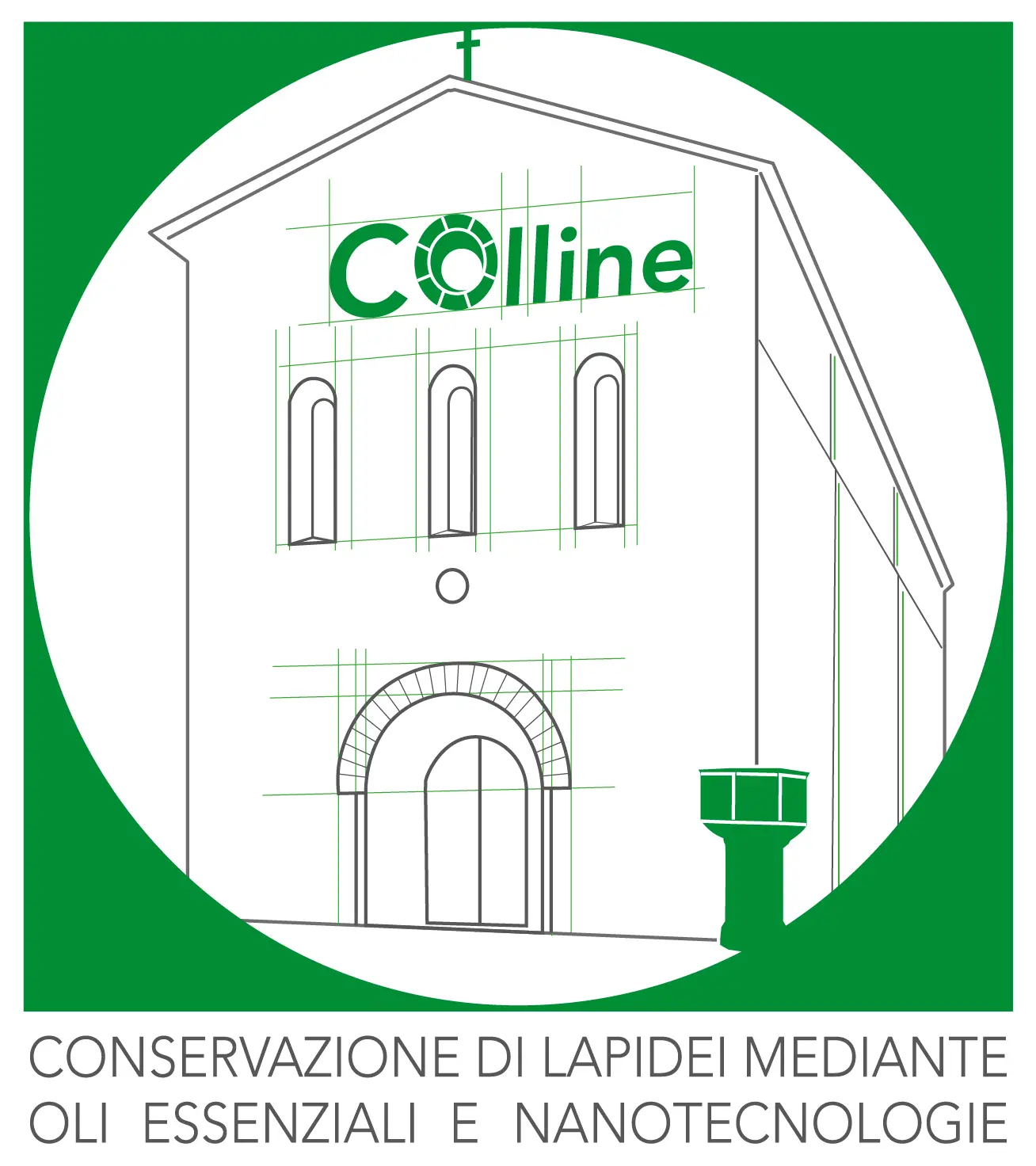 Logo del progetto COLLINE - Conservazione di lapidei mediante oli essenziali e nanotecnologie